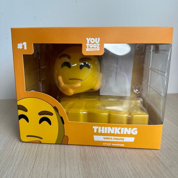 YouTooz Thinking Spinning Emoji - Rare and NEW in Box - Picture 3 of 4